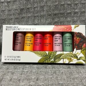 Trader Joe’s moisturizing lip balm set. Six tubes of lip balm. New in box